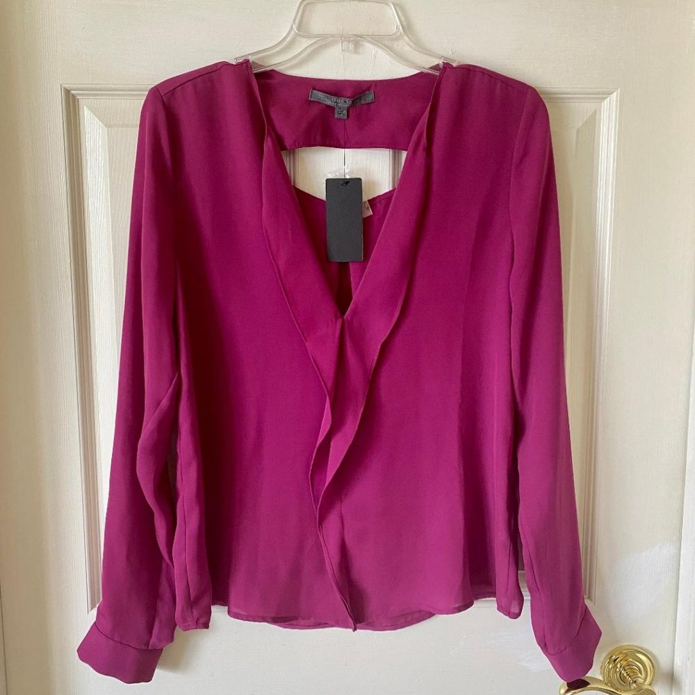Guess Purple Long Sleeve Blouse Size M